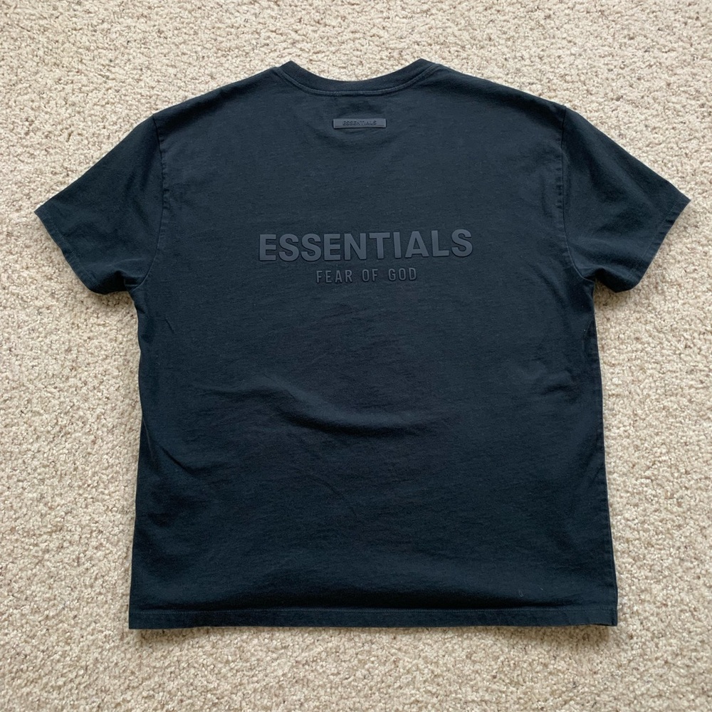 Fear of God Essentials Black Short Sleeve Tee